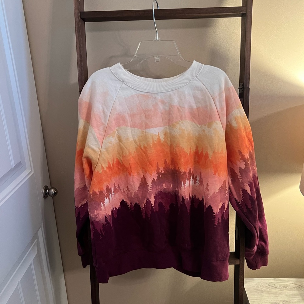 Old Navy Sunset Mountain Gradient Sweatshirt